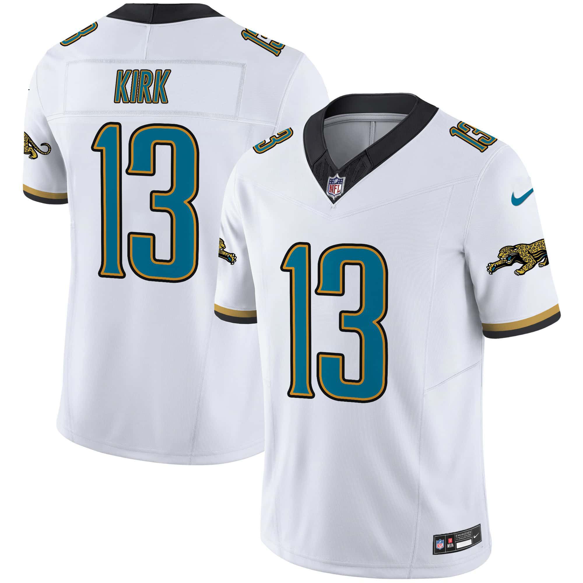 Men Jacksonville Jaguars #13 Kirk White 2024 Nike Throwback Vapor Limited NFL Jersey